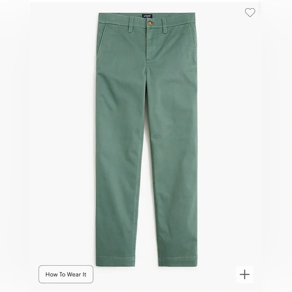 J.Crew Green High-rise girlfriend chino pant Size 18 - Picture 5 of 5